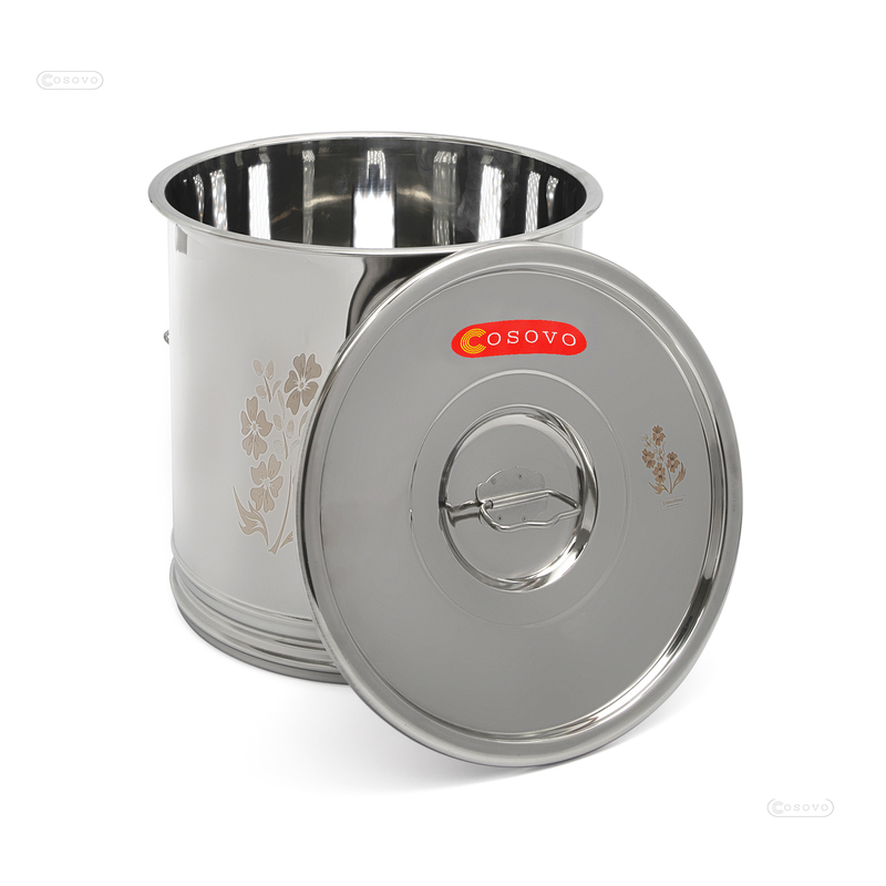       Steel Rice Storage Container  | Grocery Container for Kitchen | Steel Kothi | Steel Container | Steel Dibba | Steel Storage Box | Steel Drum | Open Top Drum | Steel Pawali | Rice Atta Grains Organizers for Kitchen Storage