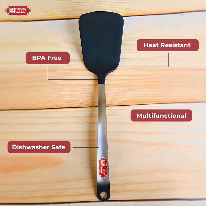  Kitchen Expert - Nylon Turner for Cooking | Spatula for Non Stick Pan Nylon Turner/Palta | Set of 1