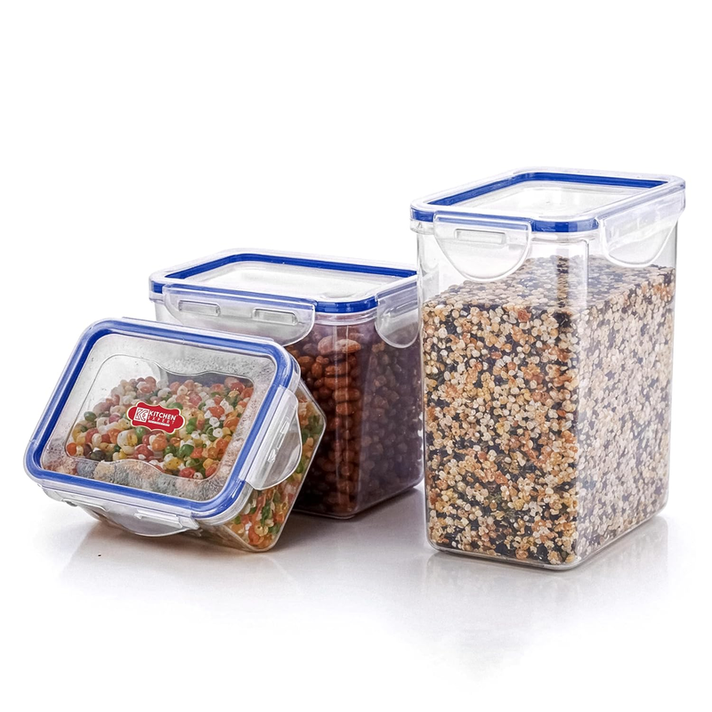 Plastic Air Tight Container | Set Of 3 | Boxes For Kitchen Storage | Small Plastic Containers