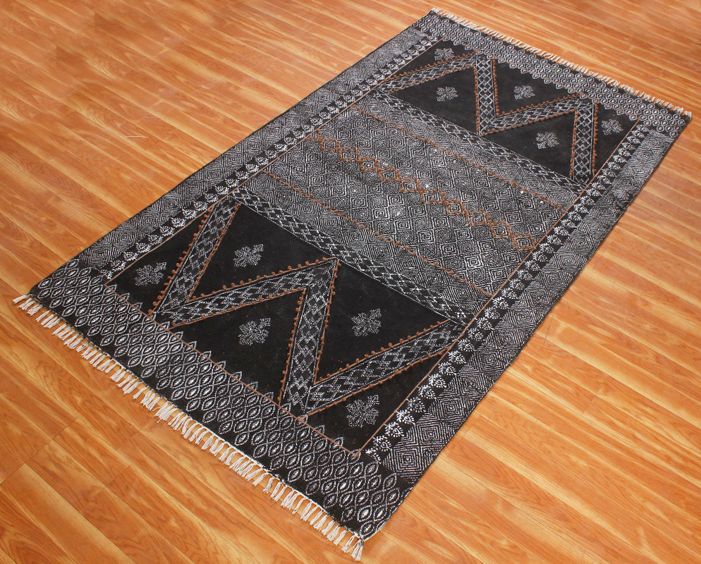 Handmade Bedroom Area Rug Bohemian Kitchen Kilim Outdoor Patio Mat 